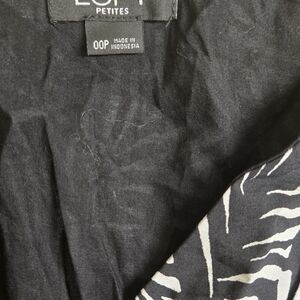 LOFT Monochrome Animal Print Top